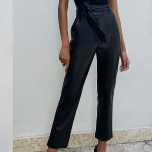 Aritzia Vegan Leather Crop Pants